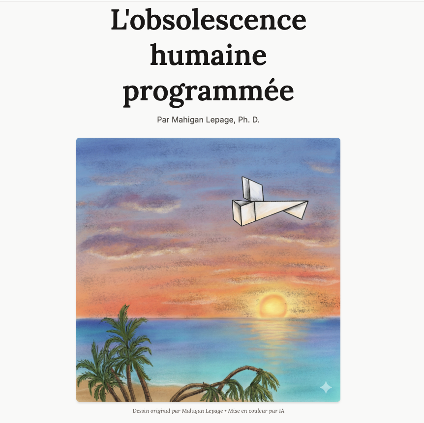 L'obsolescence humaine programmée